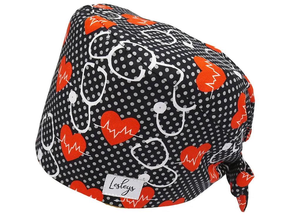 Cotton Scrub Cap - Calot de Bloc - Gorro Quirofano - Cuffia Chirurgica - Stethoscope