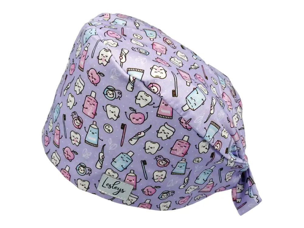 Cotton Scrub Cap - Calot de Bloc - Gorro Quirofano - Cuffia Chirurgica - Happy Teeth