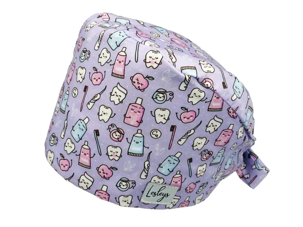 Cotton Scrub Cap - Calot de Bloc - Gorro Quirofano - Cuffia Chirurgica - Happy Teeth