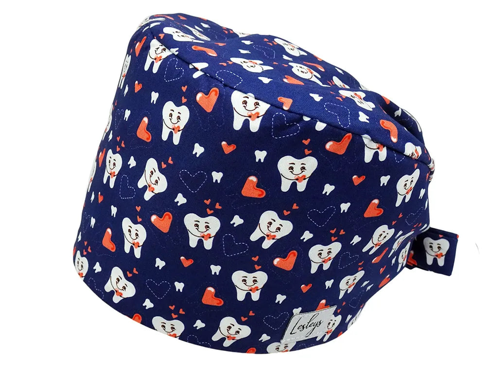 Cotton Scrub Cap - Calot de Bloc - Gorro Quirofano - Cuffia Chirurgica - Cuddle Teeth