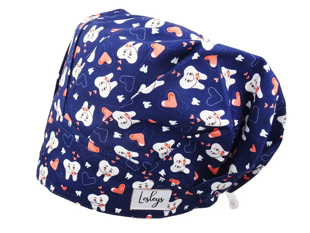 Cotton Scrub Cap - Calot de Bloc - Gorro Quirofano - Cuffia Chirurgica - Cuddle Teeth