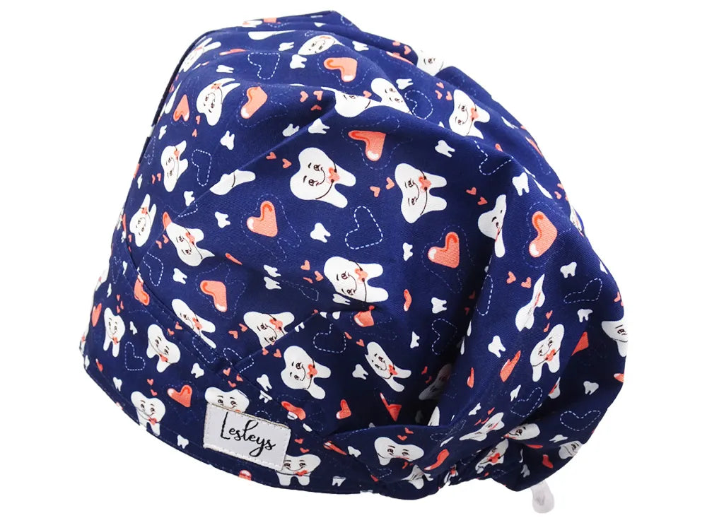 Cotton Scrub Cap - Calot de Bloc - Gorro Quirofano - Cuffia Chirurgica - Cuddle Teeth