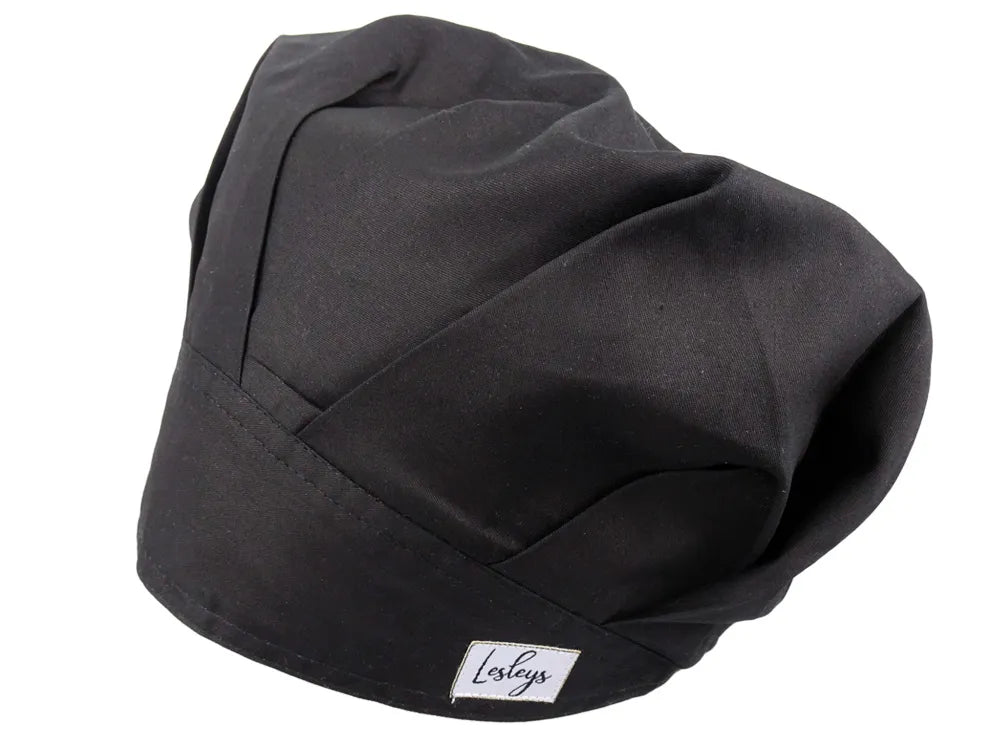 Cotton Scrub Cap - Calot de Bloc - Gorro Quirofano - Cuffia Chirurgica - Color Black