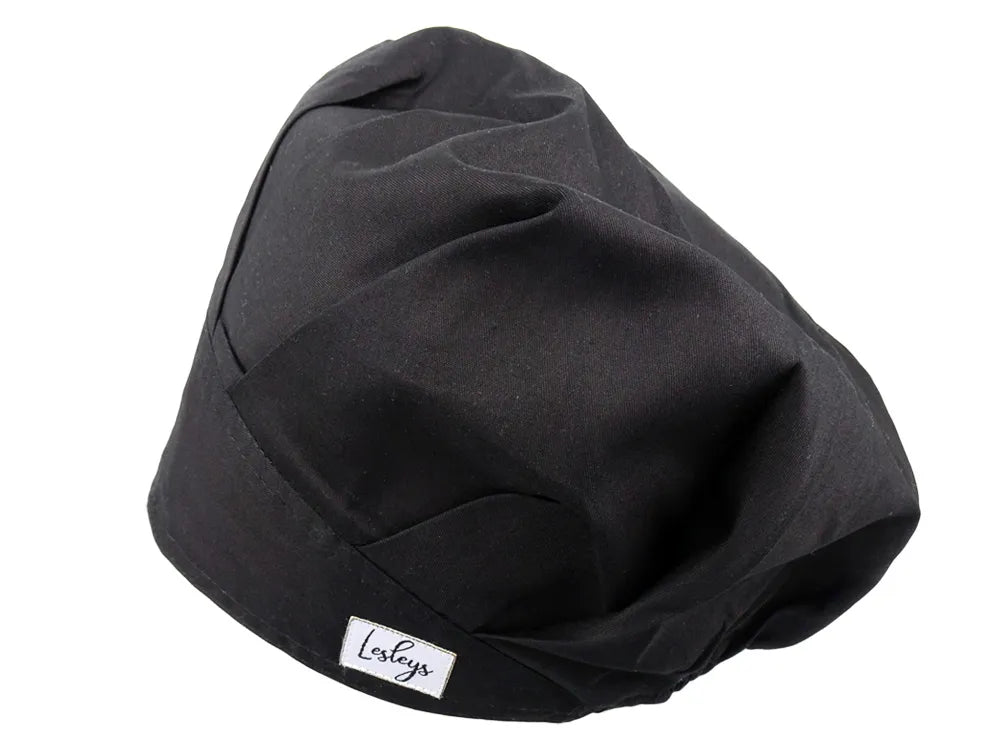 Cotton Scrub Cap - Calot de Bloc - Gorro Quirofano - Cuffia Chirurgica - Color Black
