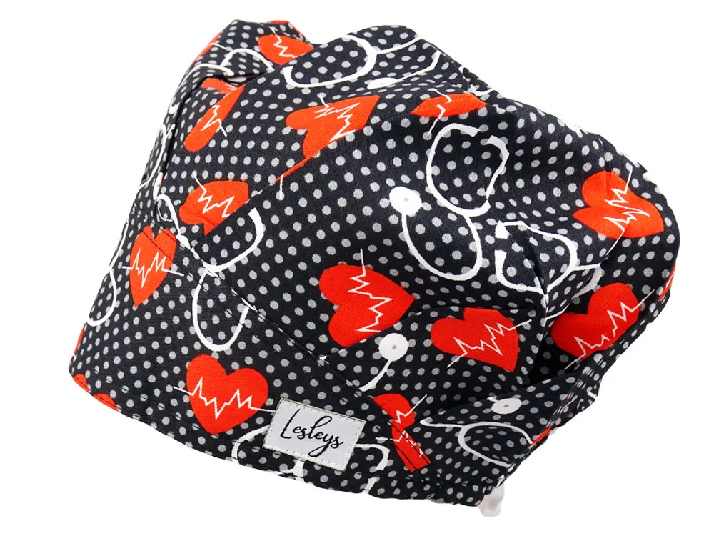 Cotton Scrub Cap - Calot de Bloc - Gorro Quirofano - Cuffia Chirurgica - Stethoscope