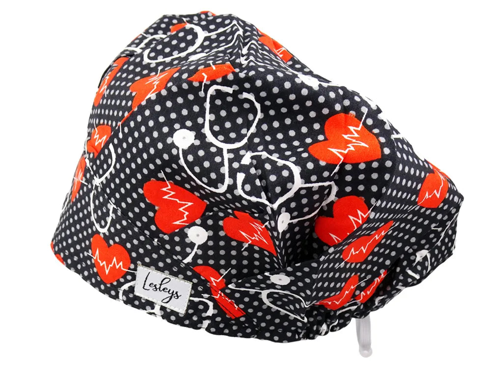 Cotton Scrub Cap - Calot de Bloc - Gorro Quirofano - Cuffia Chirurgica - Stethoscope