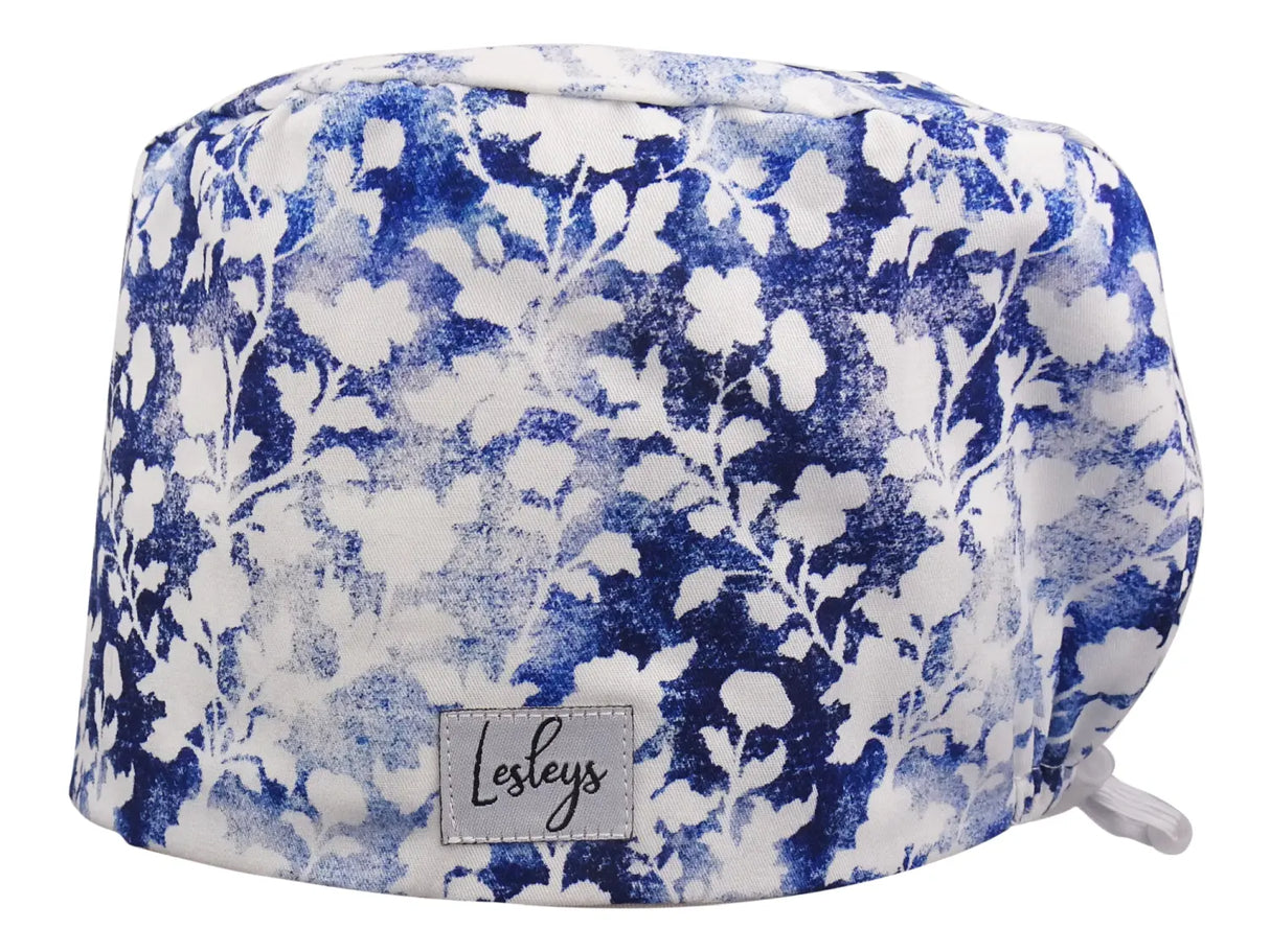 surgical-cap-comfort-indigo-flower