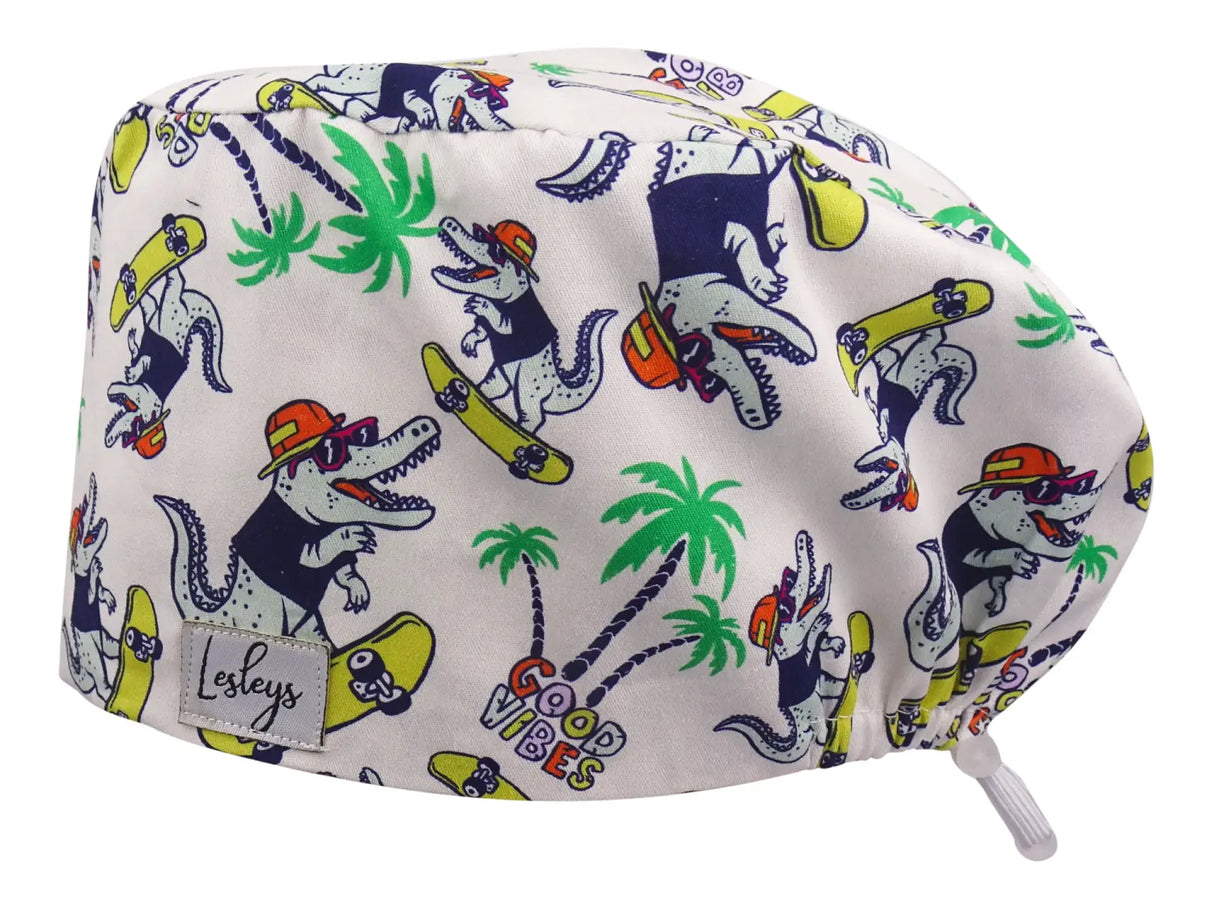 surgical-cap-comfort-skateboard-crocodile