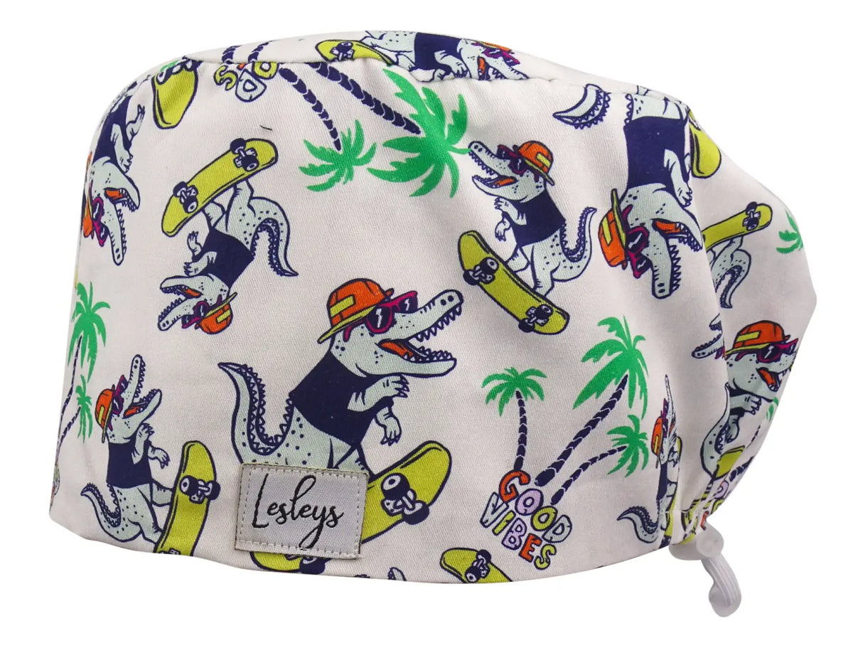 surgical-cap-comfort-skateboard-crocodile