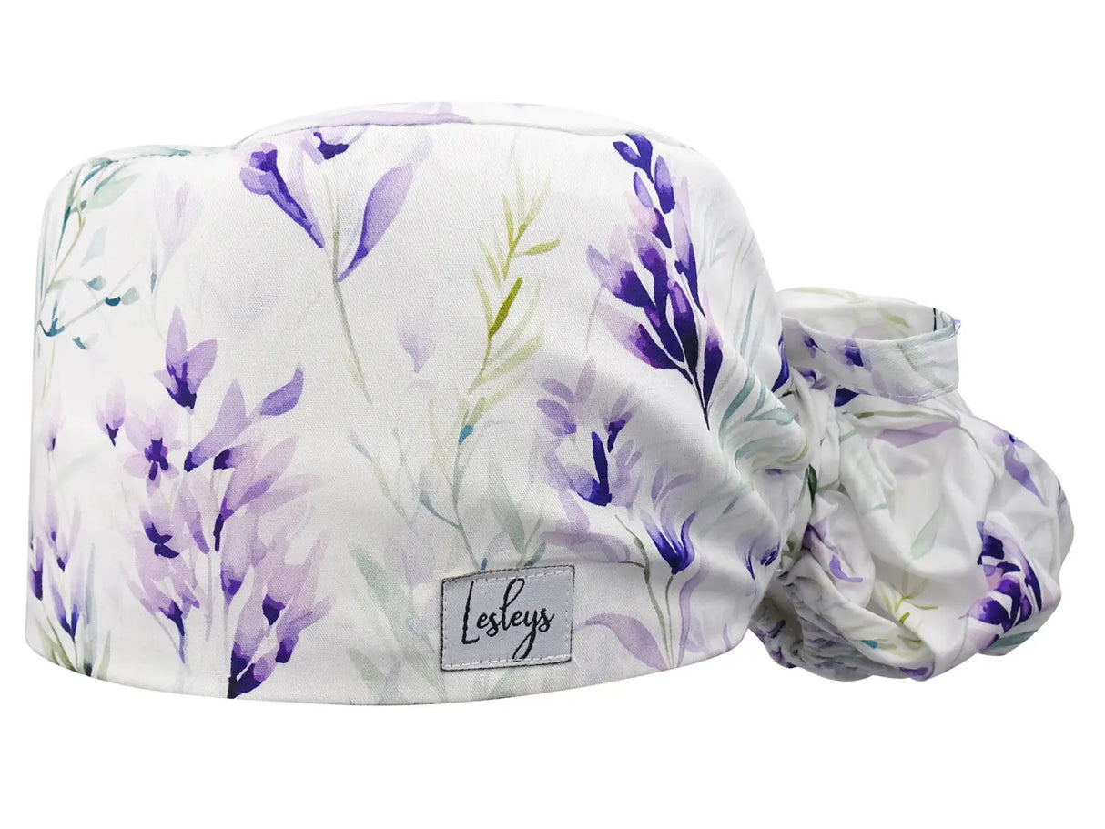Cotton Scrub Cap - Calot de Bloc - Gorro Quirofano - Cuffia Chirurgica Ponytail Surgical Cap Lobelia