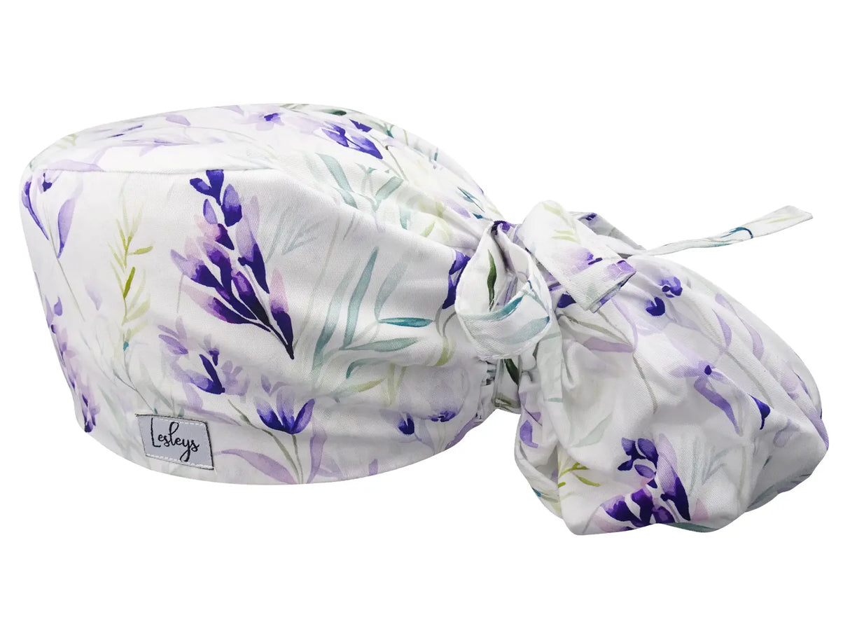 Cotton Scrub Cap - Calot de Bloc - Gorro Quirofano - Cuffia Chirurgica Ponytail Surgical Cap Lobelia
