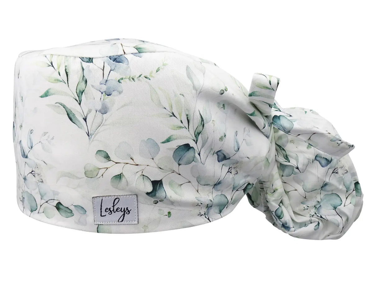 Cotton Scrub Cap - Calot de Bloc - Gorro Quirofano - Cuffia Chirurgica Ponytail Surgical Cap Eucalyptus
