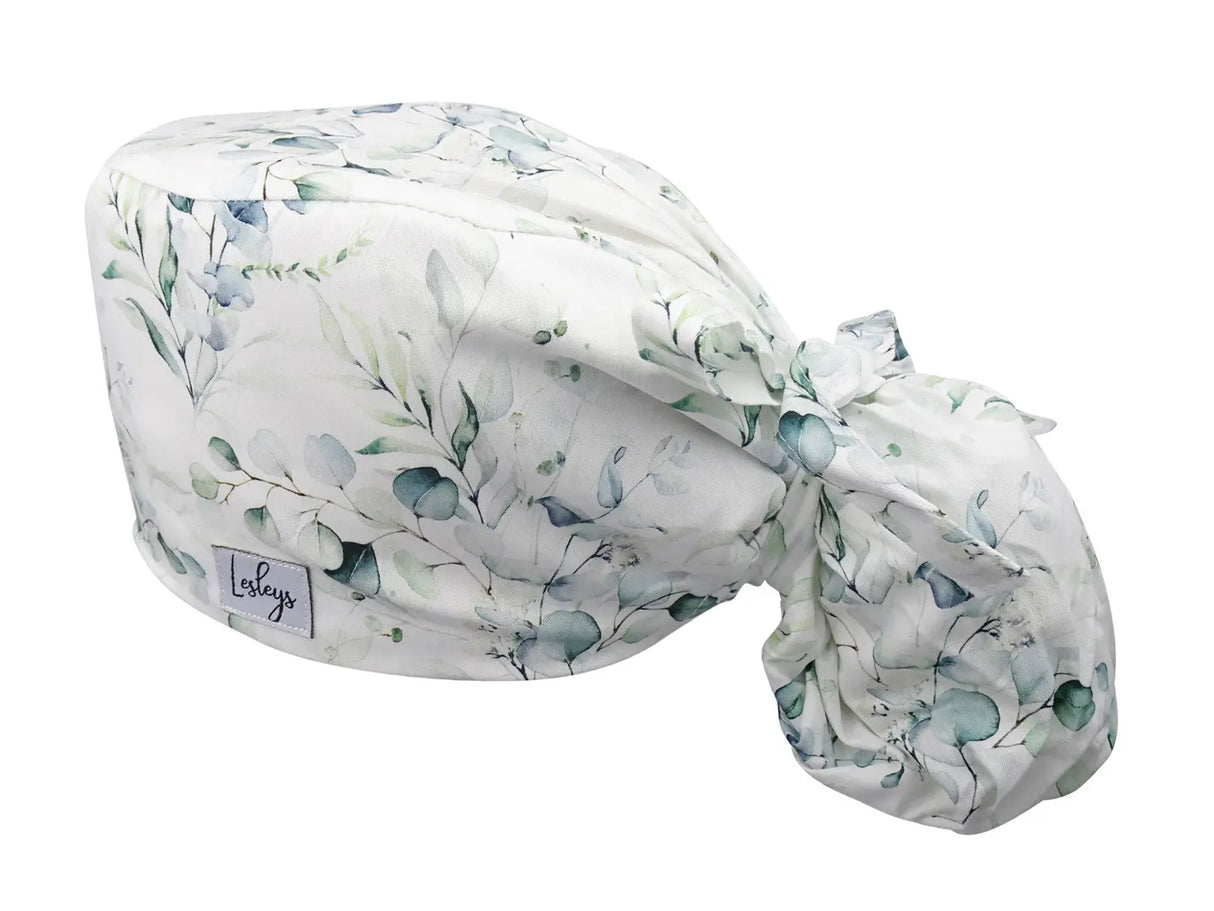 Cotton Scrub Cap - Calot de Bloc - Gorro Quirofano - Cuffia Chirurgica Ponytail Surgical Cap Eucalyptus
