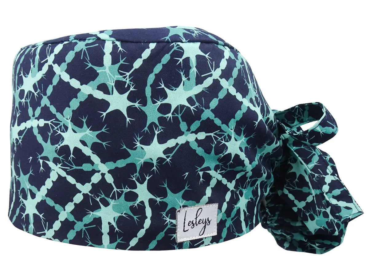 Cotton Scrub Cap - Calot de Bloc - Gorro Quirofano - Cuffia Chirurgica Ponytail Surgical Cap Neurons