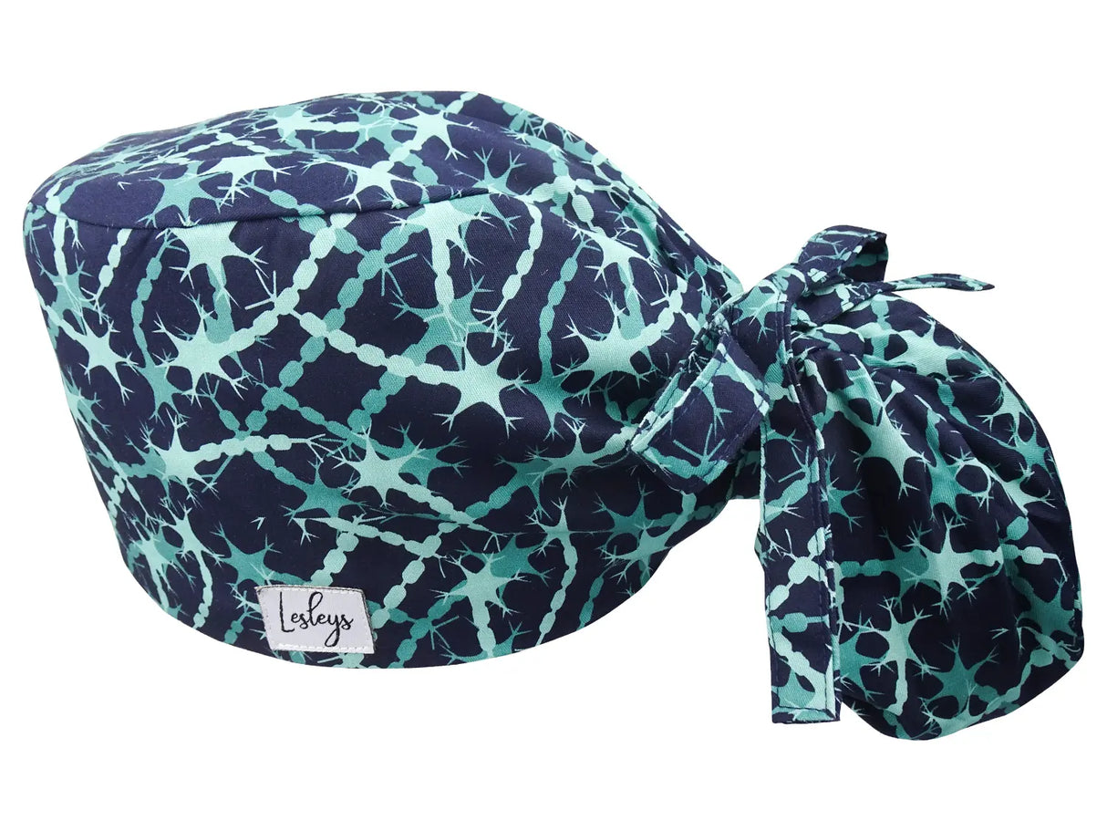 Cotton Scrub Cap - Calot de Bloc - Gorro Quirofano - Cuffia Chirurgica Ponytail Surgical Cap Neurons
