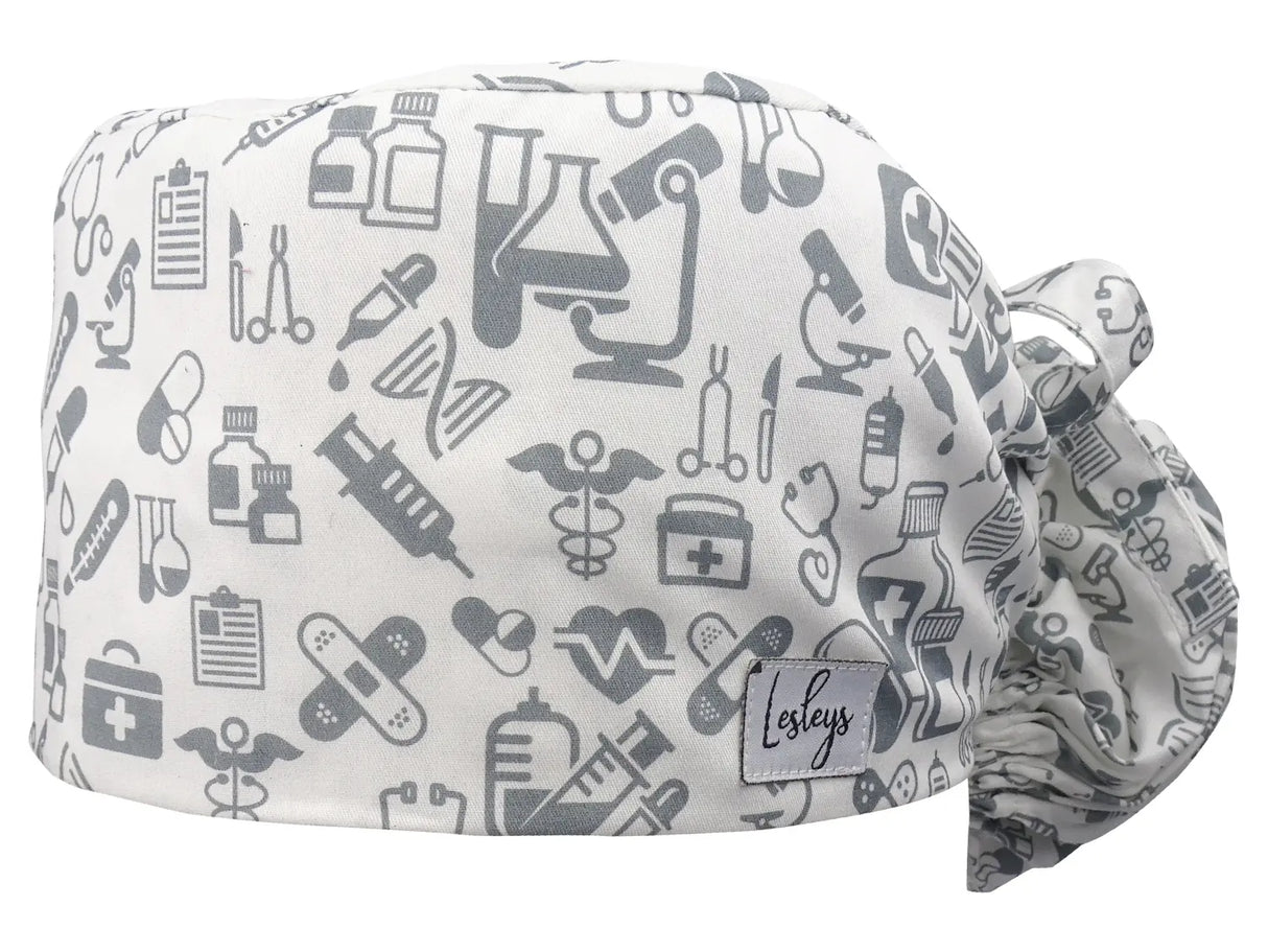 Cotton Scrub Cap - Calot de Bloc - Gorro Quirofano - Cuffia Chirurgica Ponytail Surgical Cap Medical