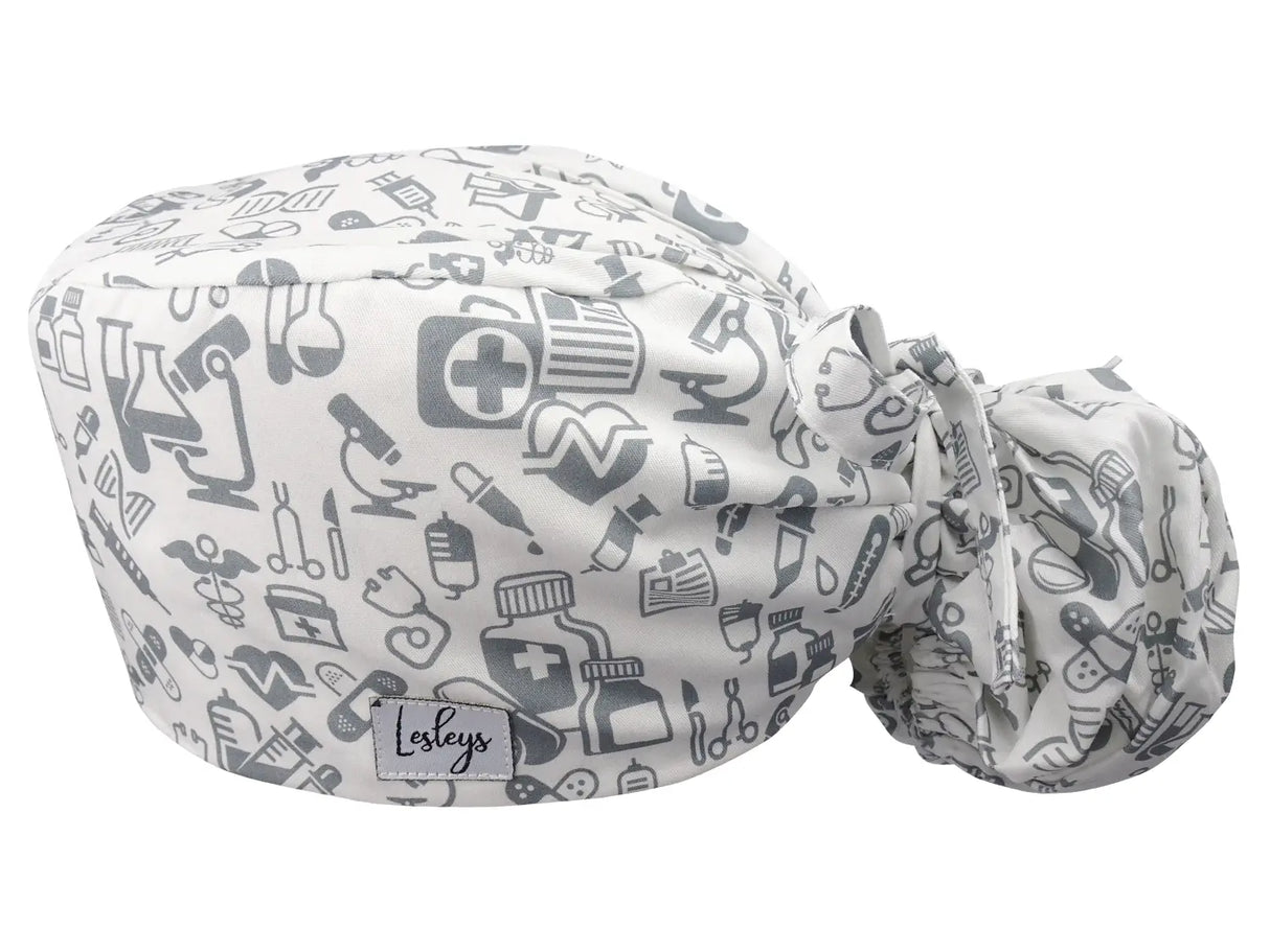 Cotton Scrub Cap - Calot de Bloc - Gorro Quirofano - Cuffia Chirurgica Ponytail Surgical Cap Medical