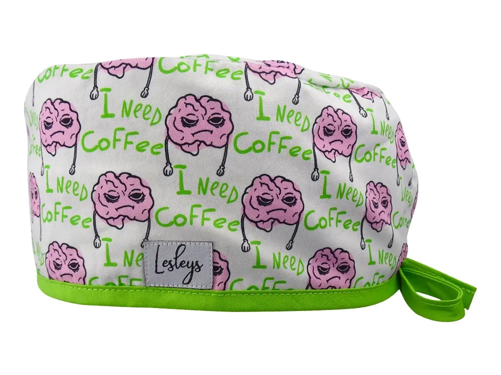 Slim Surgical Cap - I need Coffee