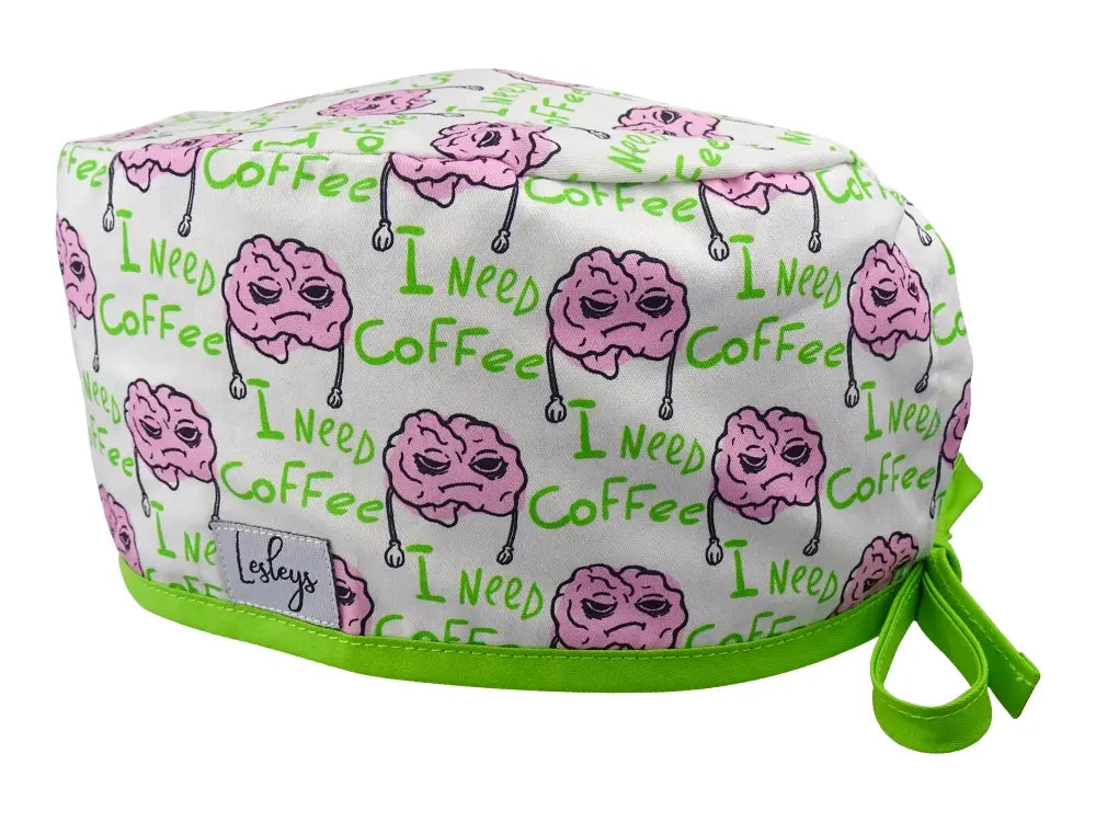Slim Surgical Cap - I need Coffee