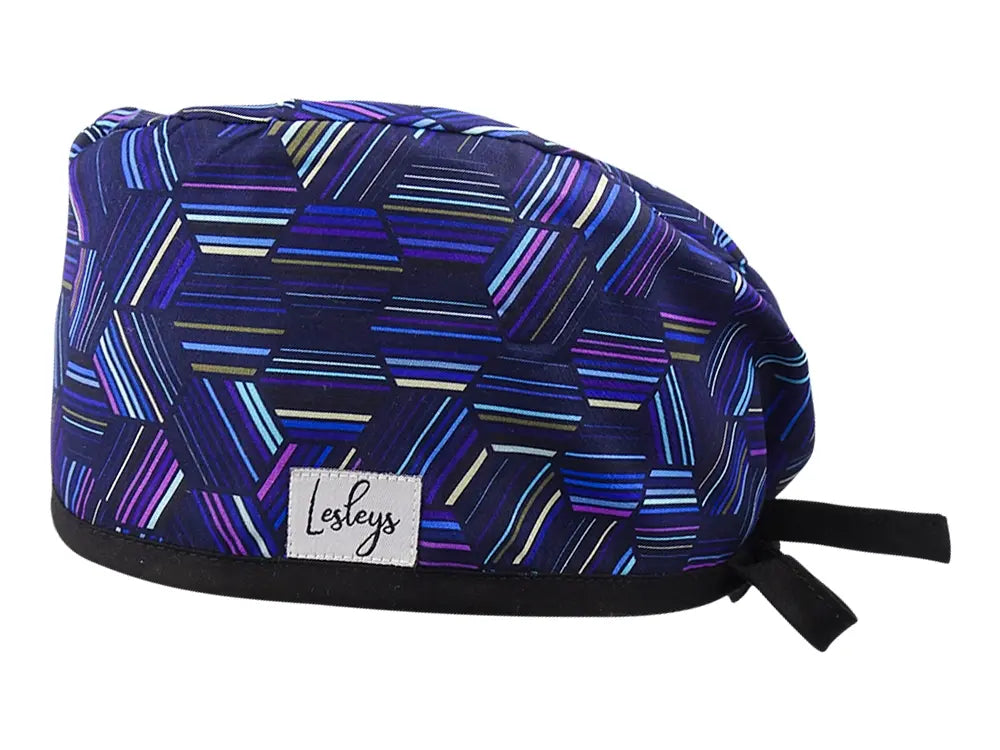slim-surgical-cap-Blue-Hexagon