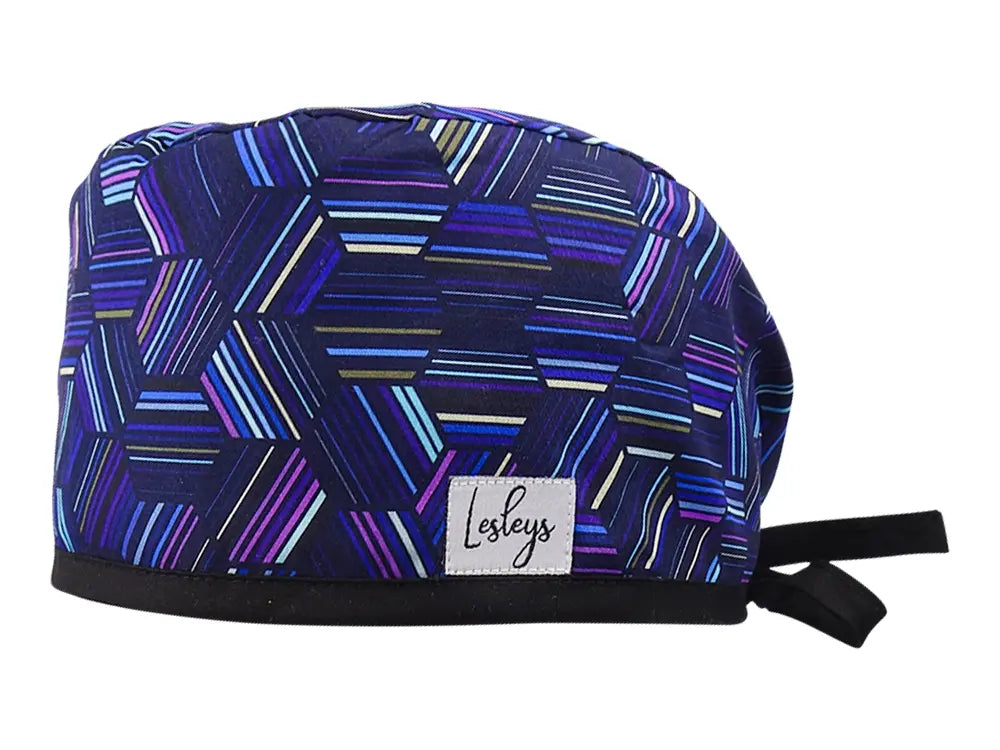 slim-surgical-cap-Blue-Hexagon