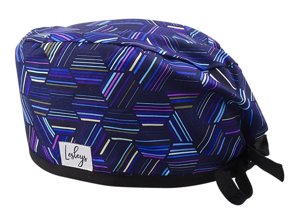 slim-surgical-cap-Blue-Hexagon