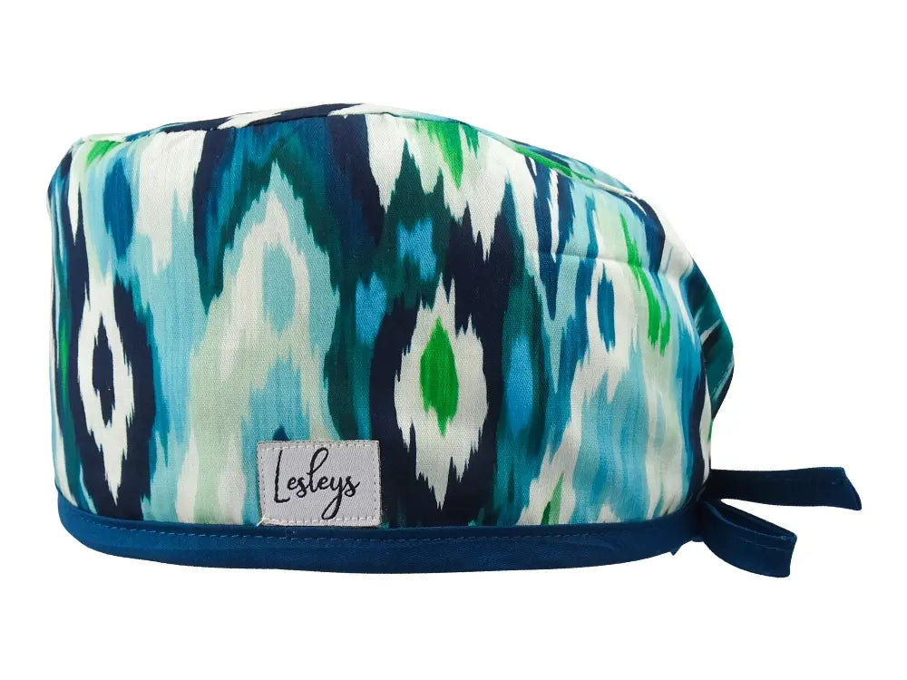 slim-surgical-cap-Green-Waves
