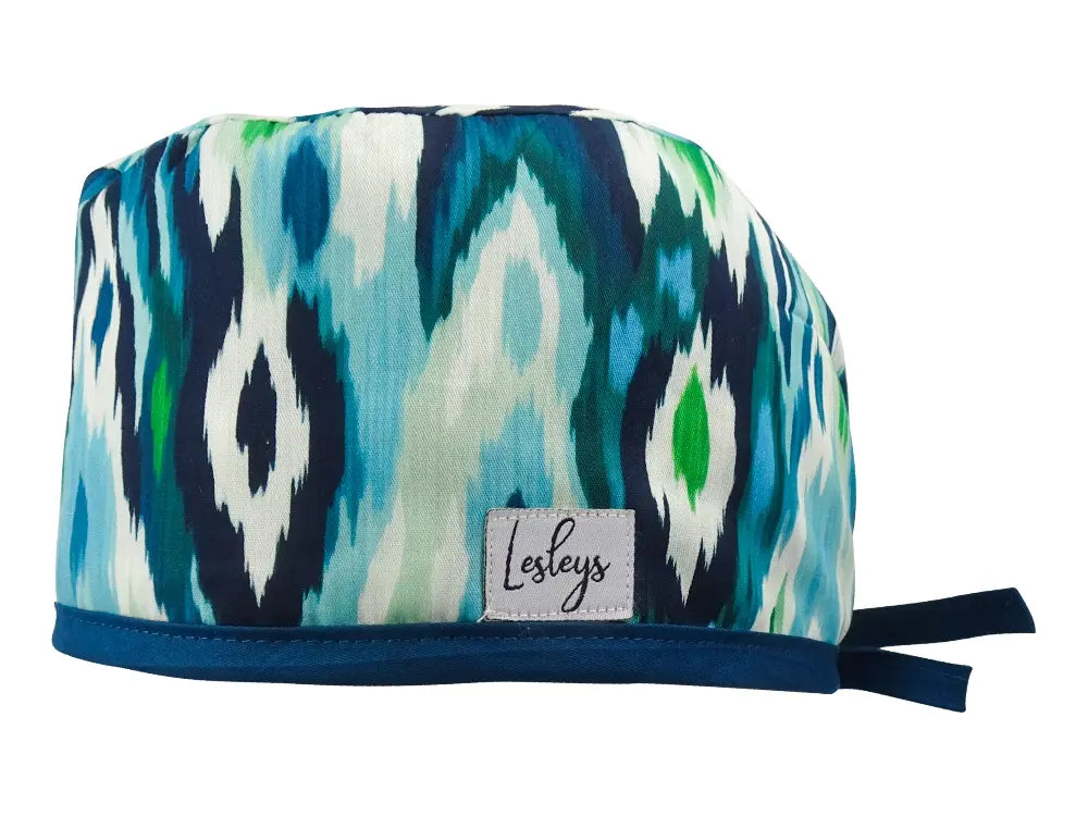 slim-surgical-cap-Green-Waves
