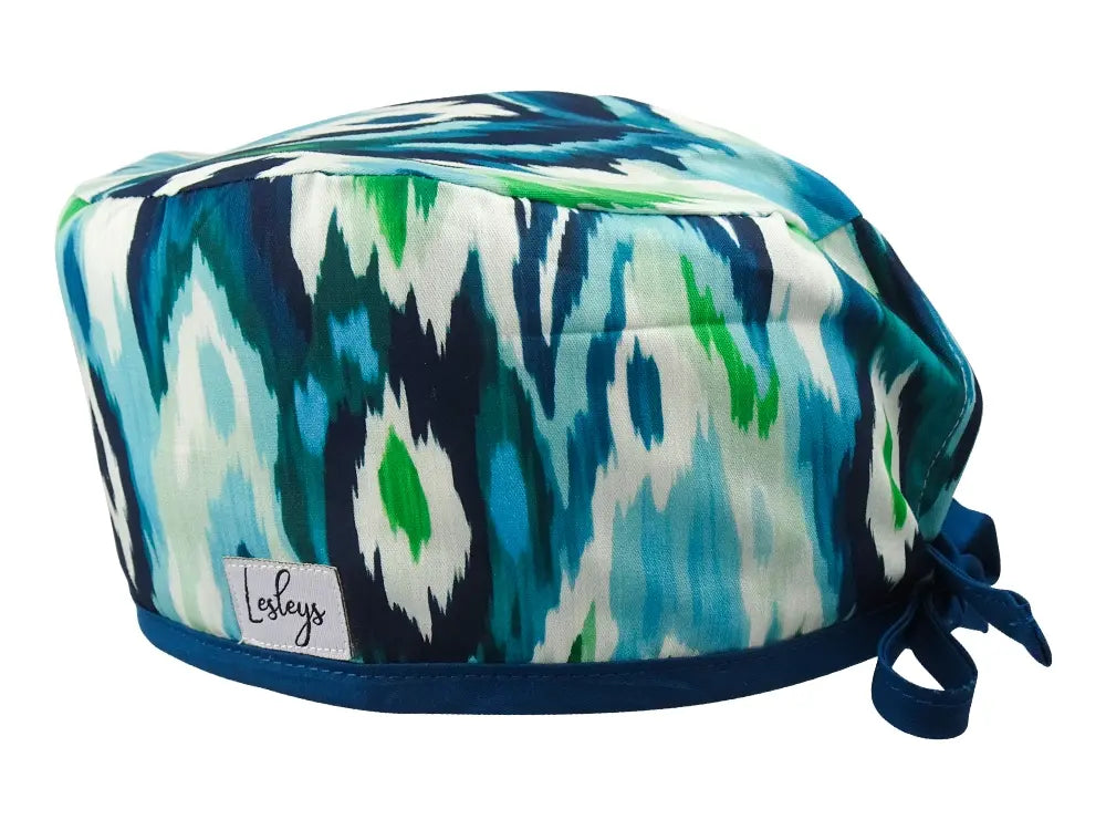 slim-surgical-cap-Green-Waves
