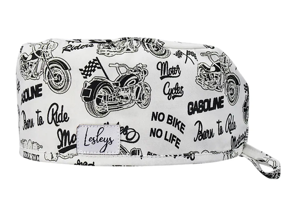 Cotton Scrub Cap - Calot de Bloc - Gorro Quirofano - Cuffia Chirurgica - Born to Ride