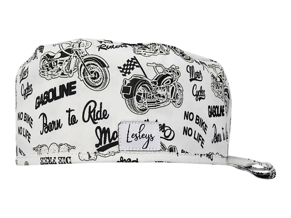 Cotton Scrub Cap - Calot de Bloc - Gorro Quirofano - Cuffia Chirurgica - Born to Ride