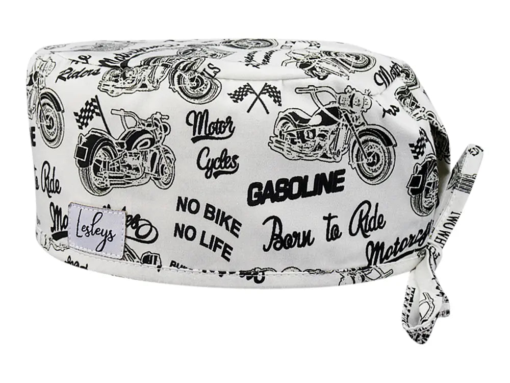 Cotton Scrub Cap - Calot de Bloc - Gorro Quirofano - Cuffia Chirurgica - Born to Ride