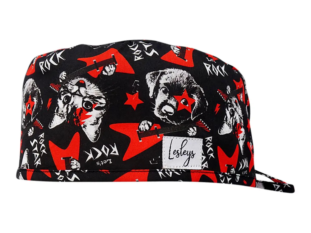 Cotton Scrub Cap - Calot de Bloc - Gorro Quirofano - Cuffia Chirurgica - Rockstar Pets