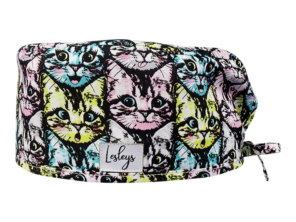 Cotton Scrub Cap - Calot de Bloc - Gorro Quirofano - Cuffia Chirurgica - Curious Cats