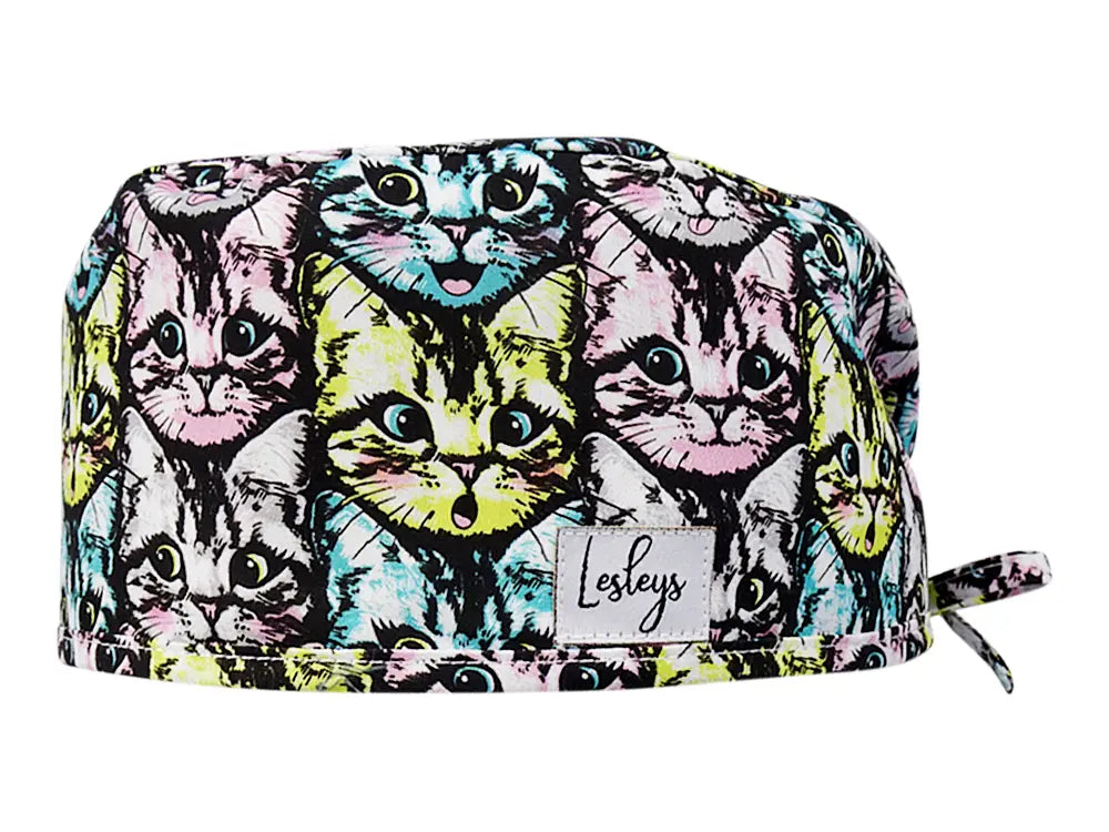 Cotton Scrub Cap - Calot de Bloc - Gorro Quirofano - Cuffia Chirurgica - Curious Cats