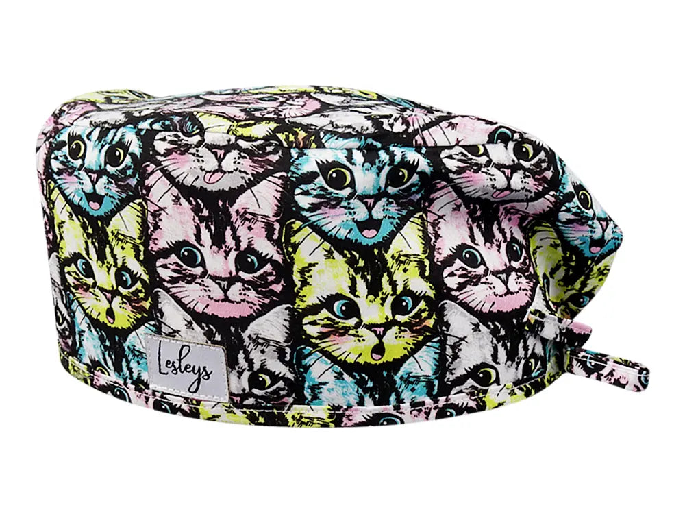 Cotton Scrub Cap - Calot de Bloc - Gorro Quirofano - Cuffia Chirurgica - Curious Cats