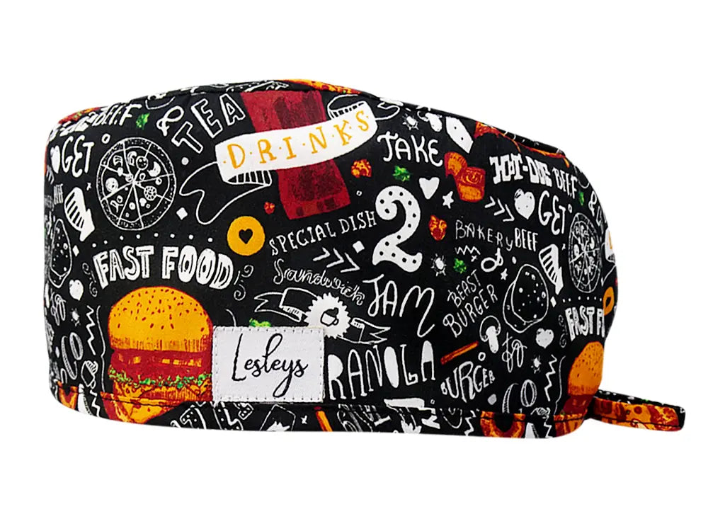 Cotton Scrub Cap - Calot de Bloc - Gorro Quirofano - Cuffia Chirurgica - Fast Food