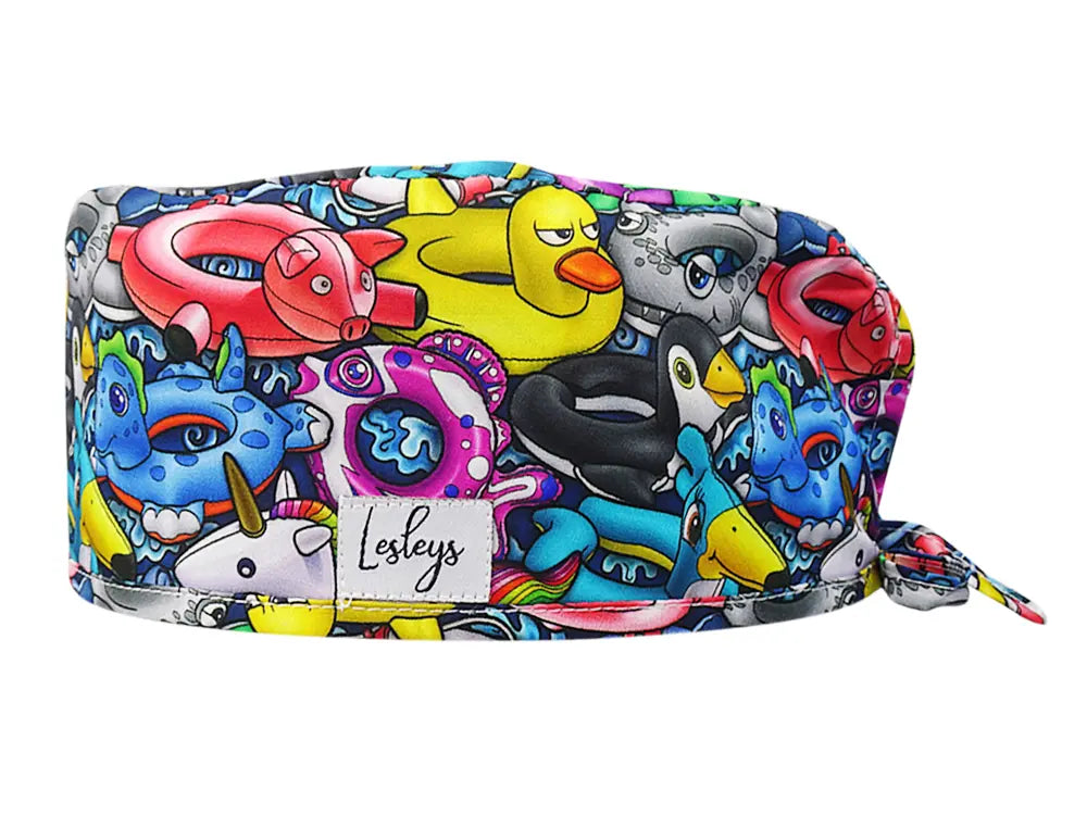 Cotton Scrub Cap - Calot de Bloc - Gorro Quirofano - Cuffia Chirurgica - Floating Tires