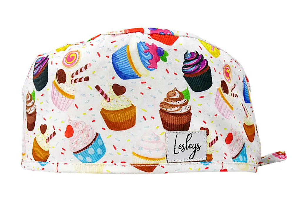 Cotton Scrub Cap - Calot de Bloc - Gorro Quirofano - Cuffia Chirurgica - Sweet Cupcakes