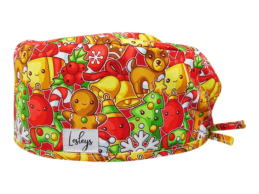 Cotton Scrub Cap - Calot de Bloc - Gorro Quirofano - Cuffia Chirurgica - Christmas Bakery