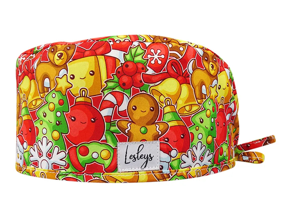 Cotton Scrub Cap - Calot de Bloc - Gorro Quirofano - Cuffia Chirurgica - Christmas Bakery