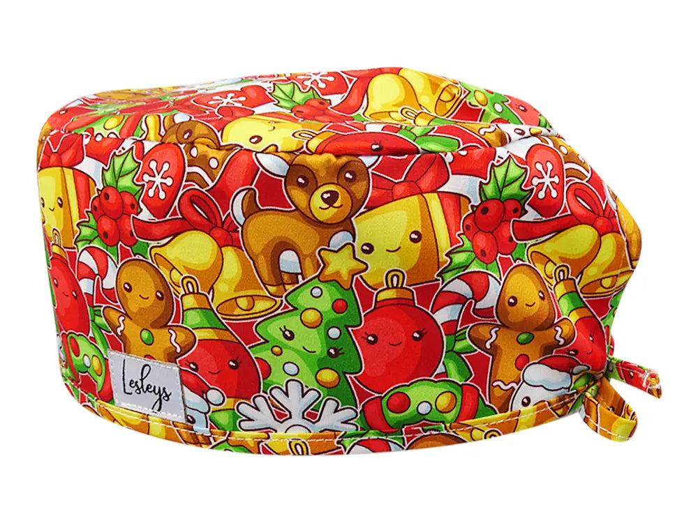 Cotton Scrub Cap - Calot de Bloc - Gorro Quirofano - Cuffia Chirurgica - Christmas Bakery