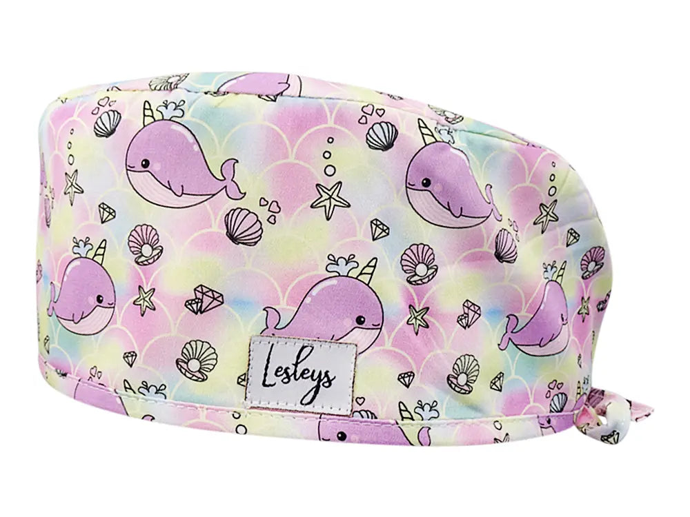 Cotton Scrub Cap - Calot de Bloc - Gorro Quirofano - Cuffia Chirurgica - Narwhale