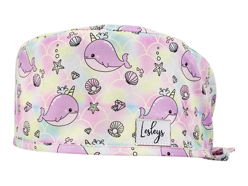 Cotton Scrub Cap - Calot de Bloc - Gorro Quirofano - Cuffia Chirurgica - Narwhale