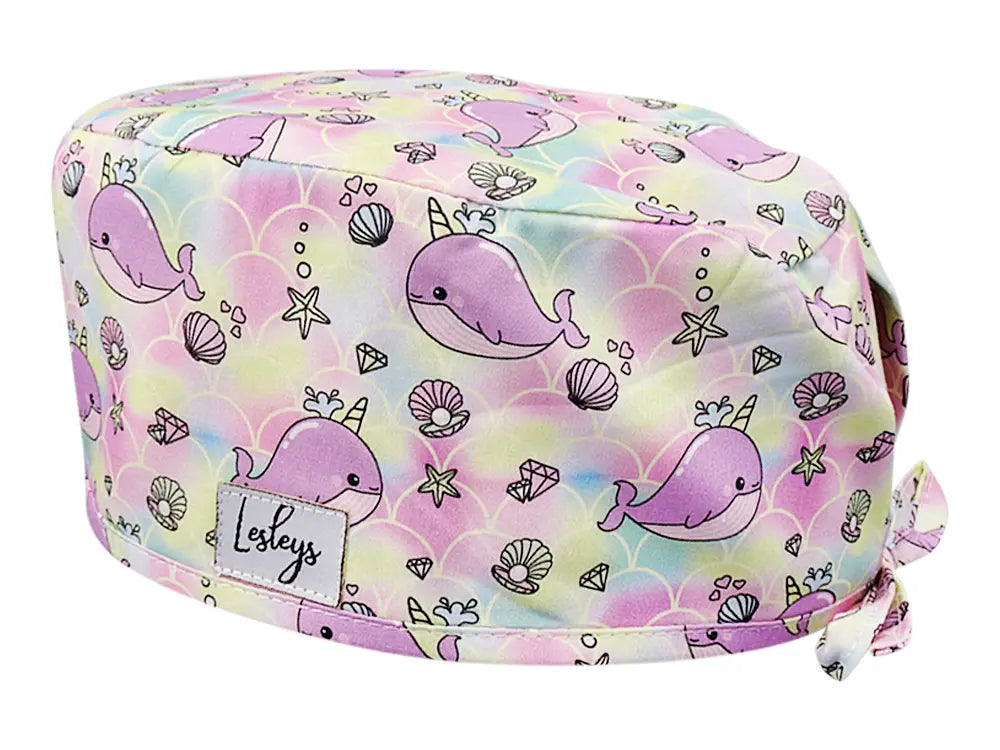 Cotton Scrub Cap - Calot de Bloc - Gorro Quirofano - Cuffia Chirurgica - Narwhale