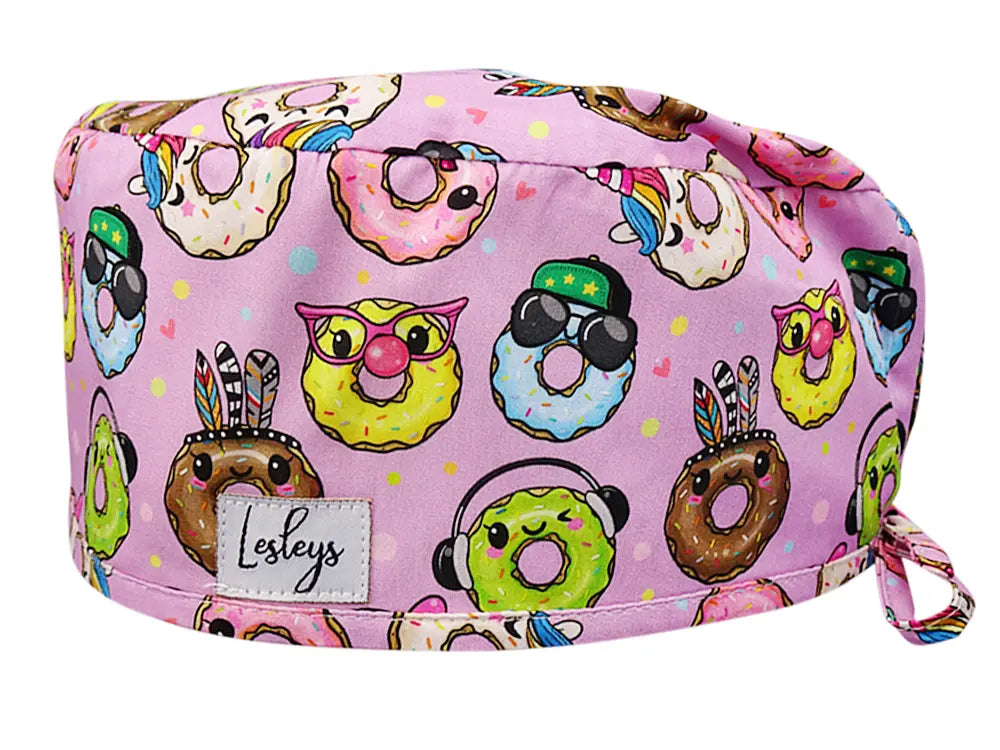 Cotton Scrub Cap - Calot de Bloc - Gorro Quirofano - Cuffia Chirurgica - Sweet Donuts