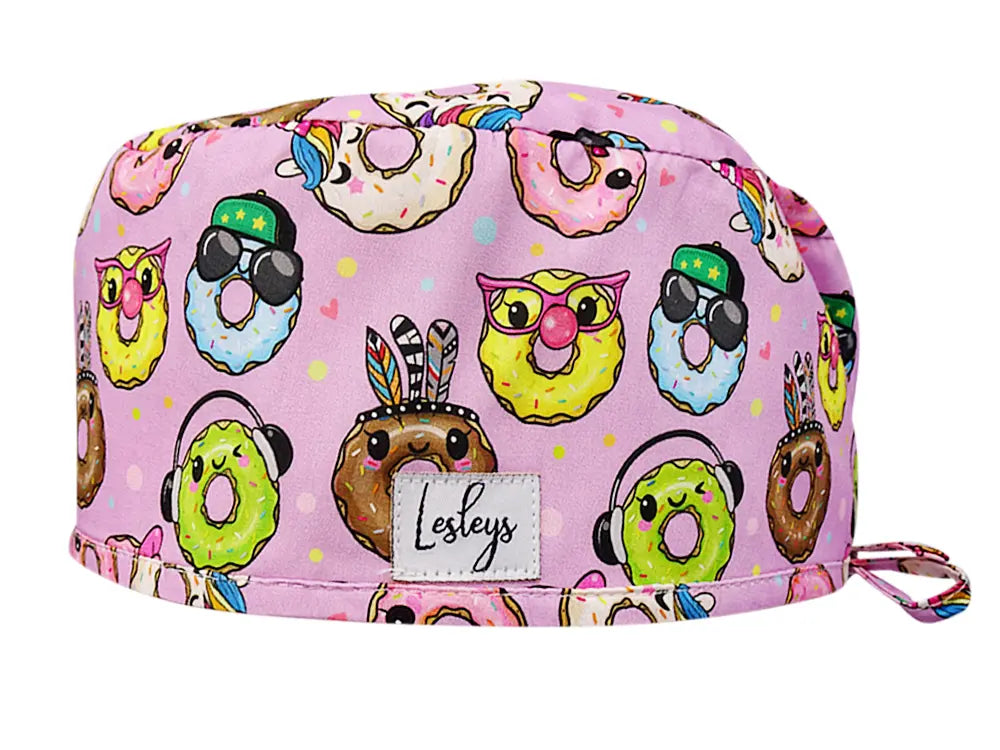 Cotton Scrub Cap - Calot de Bloc - Gorro Quirofano - Cuffia Chirurgica - Sweet Donuts