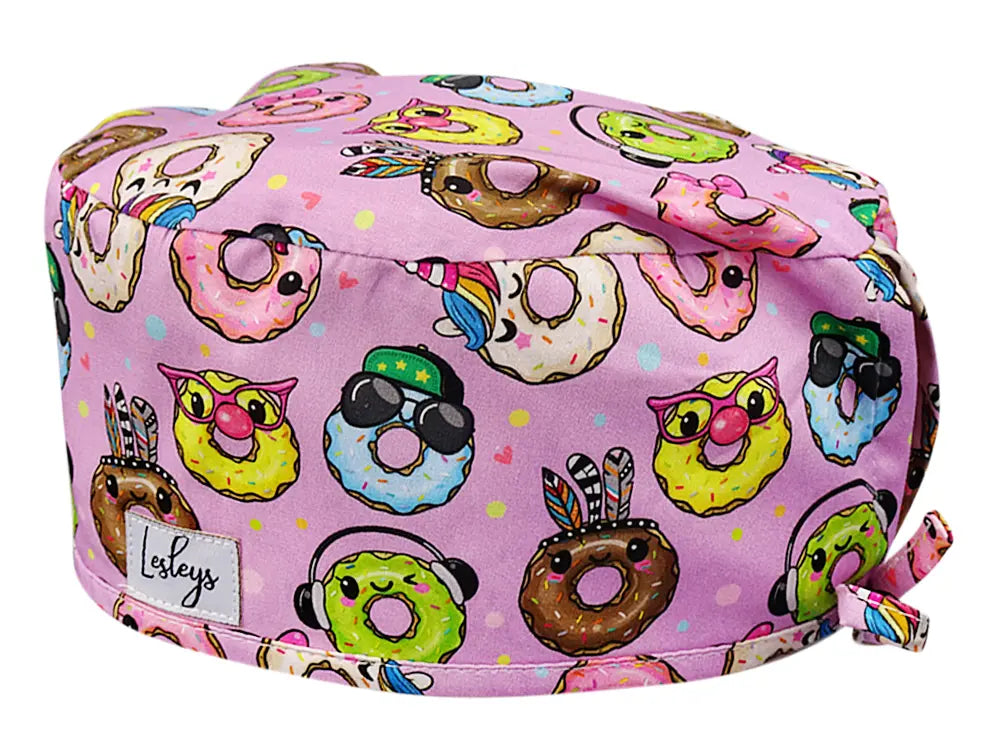 Cotton Scrub Cap - Calot de Bloc - Gorro Quirofano - Cuffia Chirurgica - Sweet Donuts