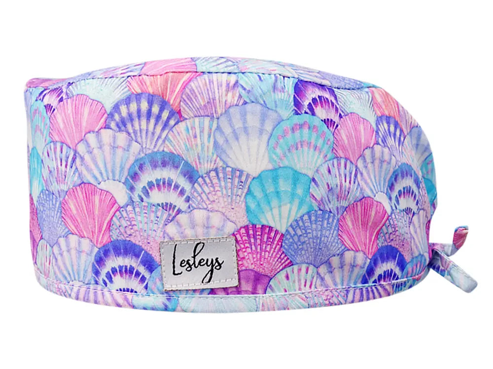Cotton Scrub Cap - Calot de Bloc - Gorro Quirofano - Cuffia Chirurgica - Sea Shells