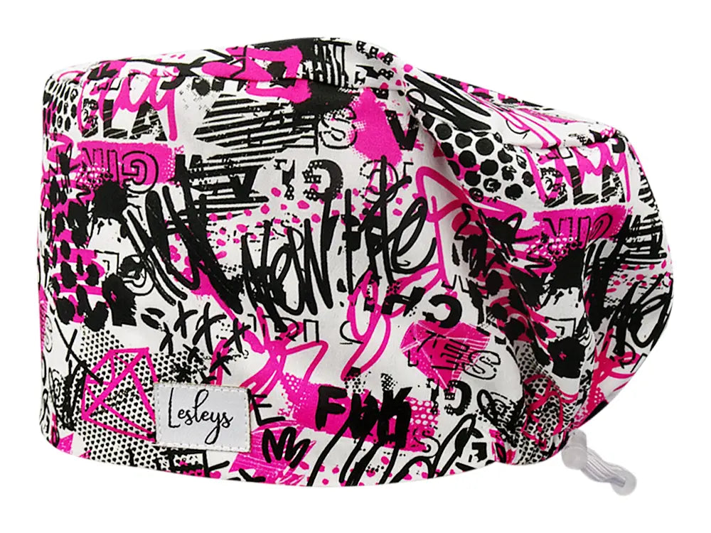 Cotton Scrub Cap - Calot de Bloc - Gorro Quirofano - Cuffia Chirurgica - Pink Glamour